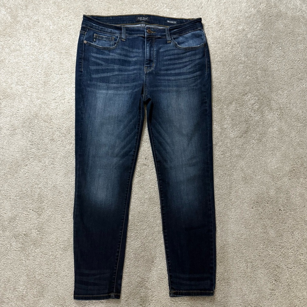 Judy Blue Relaxed Fit Midrise Dark Wash Jeans Size 15/32 - JB82102DK